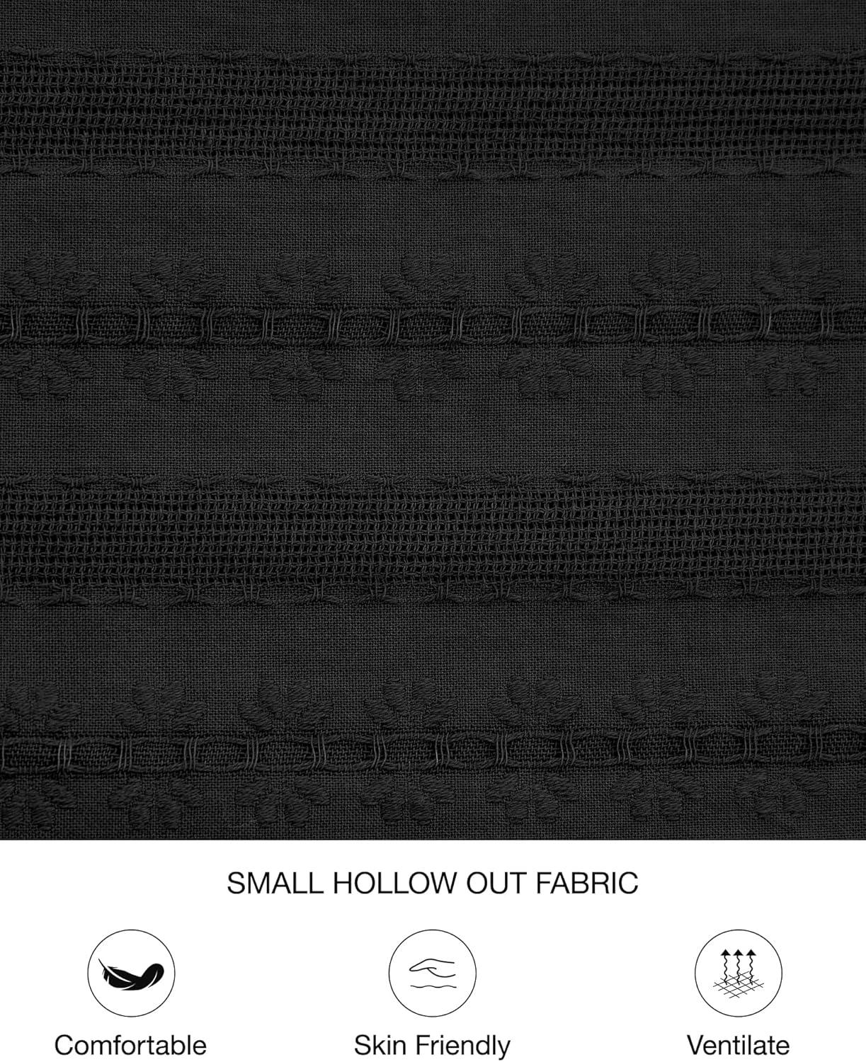 imageBTFBM Mini Dresses for Women 2025 Casual Lightweight Long Sleeve V Neck A Line Elastic Waist Party Holiday DressBlack