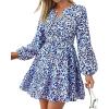 Floral Dark Blue White