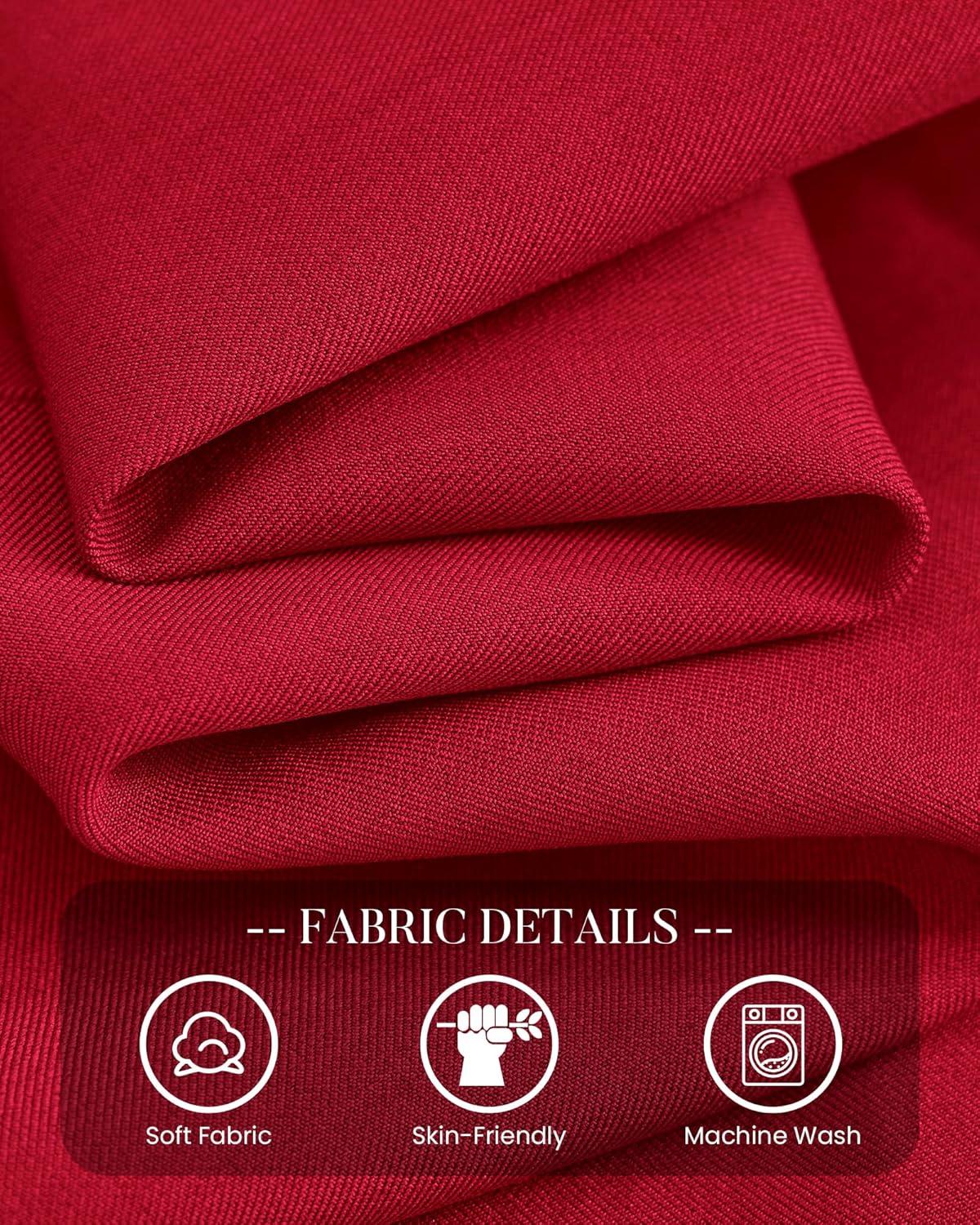 imageBTFBM Blazers for Women Business Casual 2025 Fall Clothes Lapel Open Front Winter Coats Work Office Suit Jackets BlazerRed