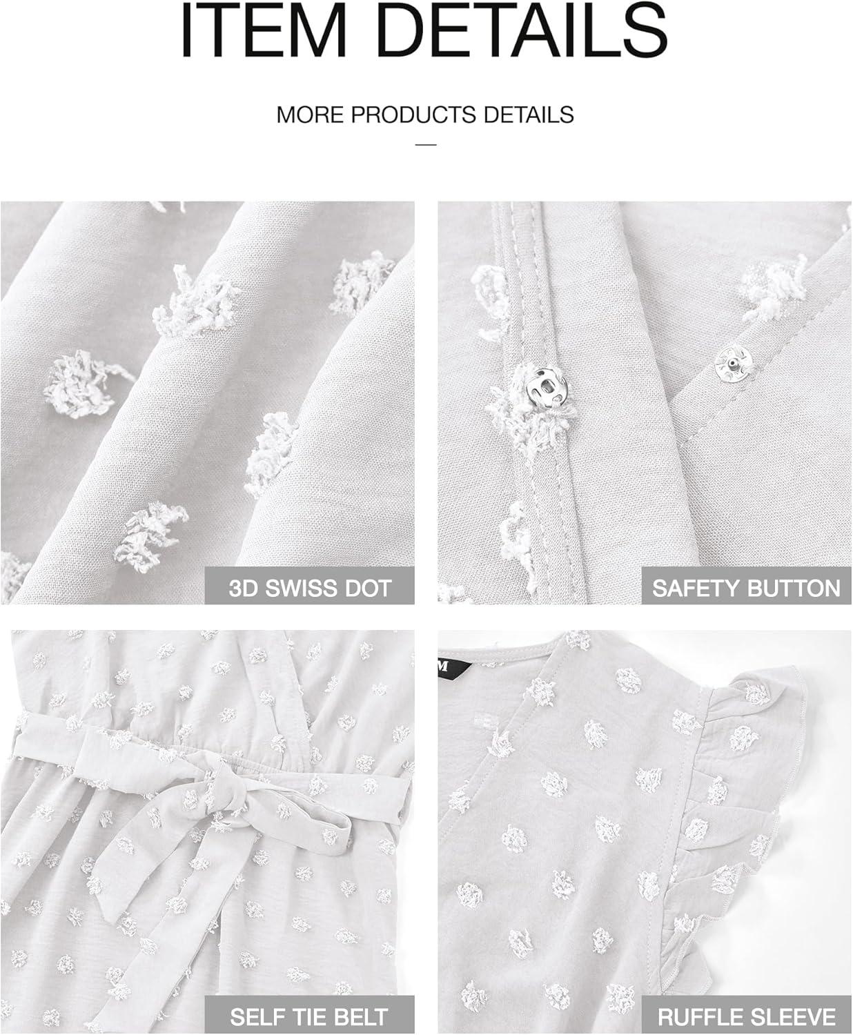 imageBTFBM Boho Dresses for Women 2026 Spring Fashion Cap Sleeve Swiss Dot Flowy Ruffle Beach Wedding Cocktail Maxi DressWhite