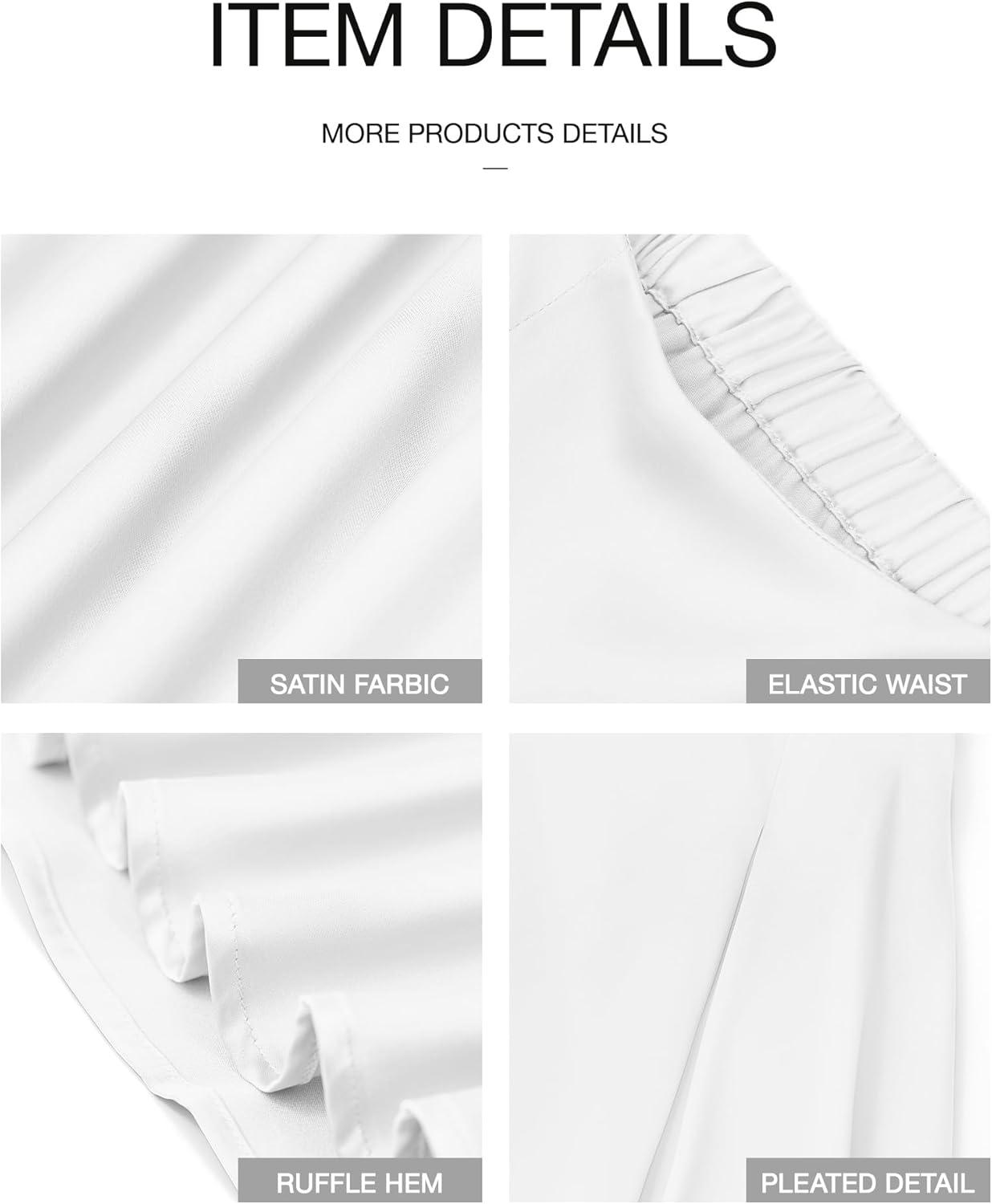 imageBTFBM High Waisted Skirts for Women Spring Clothes 2026 Elegant Satin Flowy ALine Cocktail Formal Night Out Maxi SkirtWhite