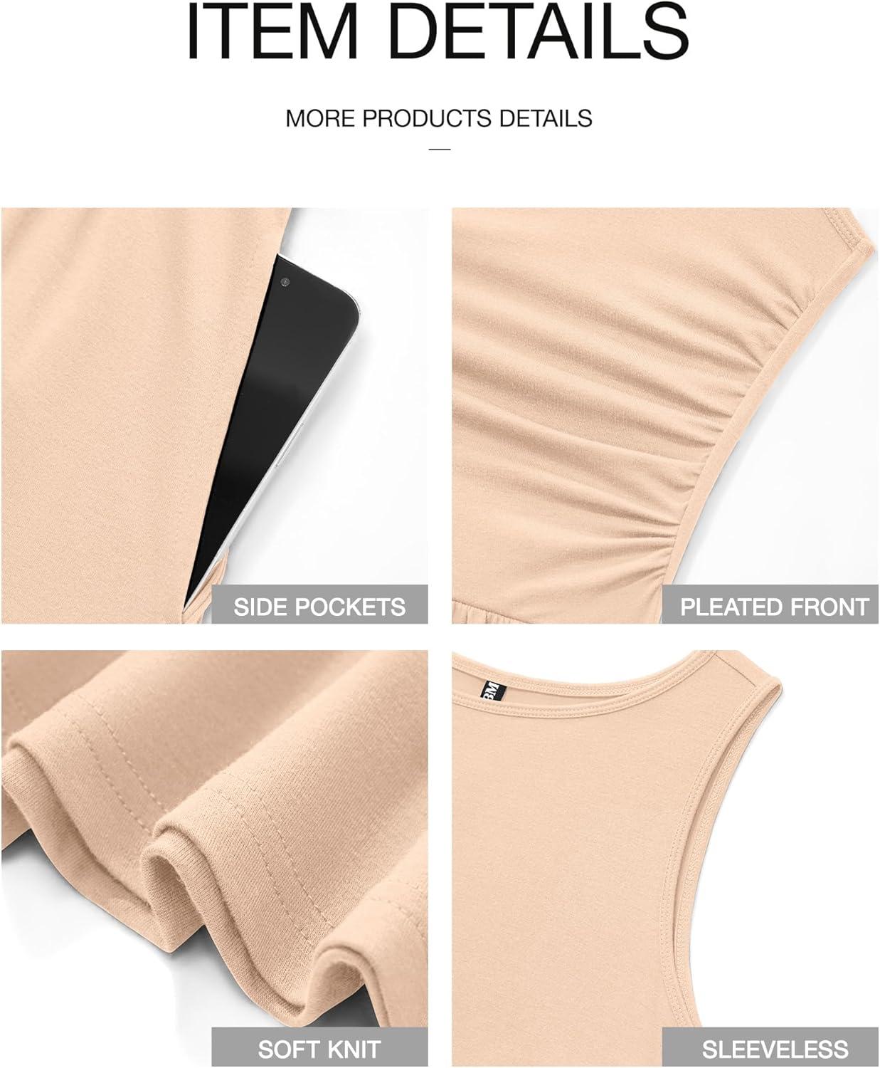 imageBTFBM Summer Maxi Dresses for Women 2026 Spring Sleeveless Casual Ruched High Waisted Long Sundress Flowy Beach DressBeige