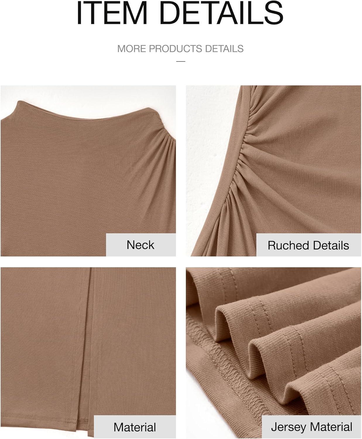 imageBTFBM Women Bodycon Maxi Dress Long Sleeve Back Slit Ruched Elegant Party Cocktail Formal Fall Wedding Guest DressesKhaki