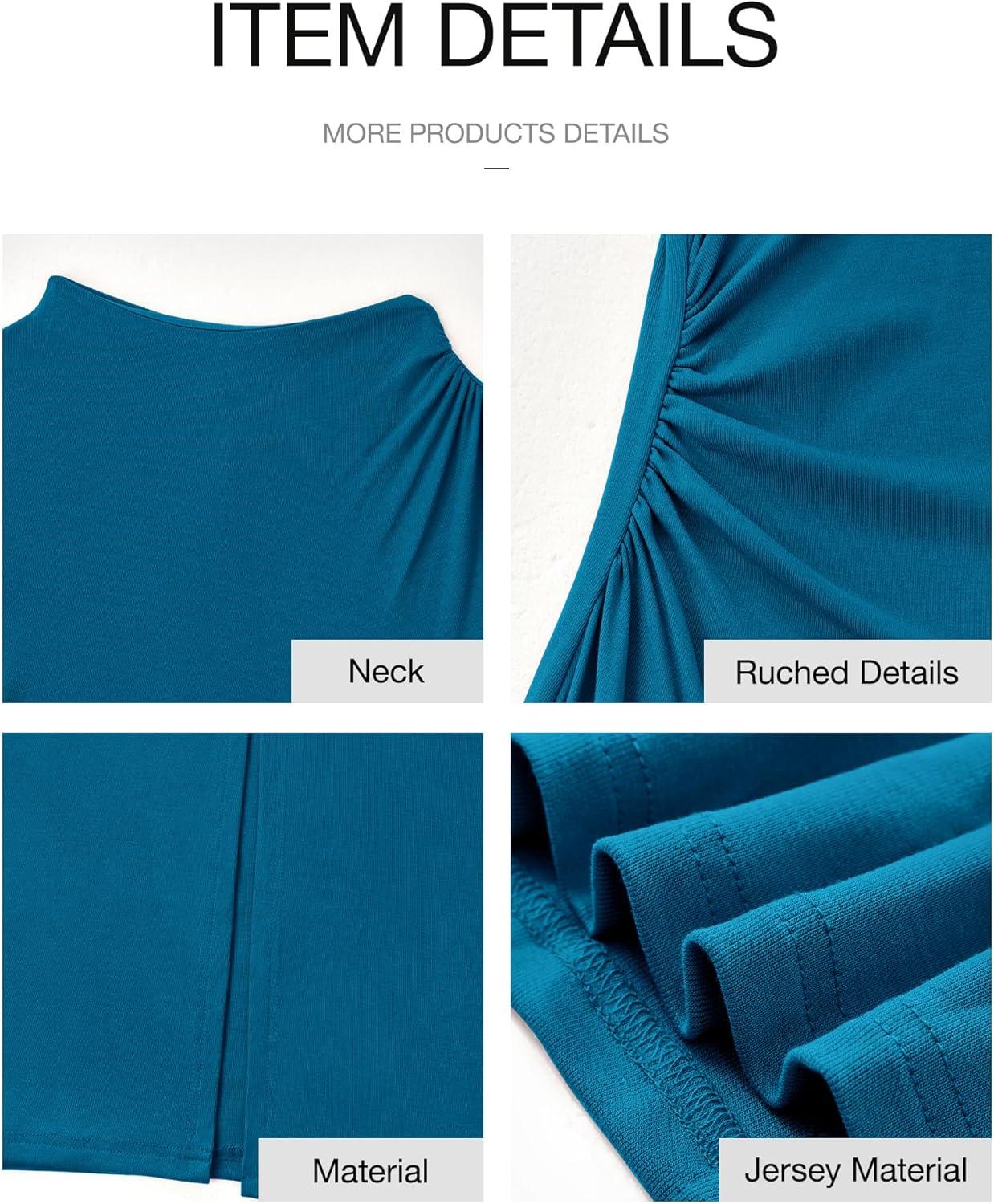 imageBTFBM Women Bodycon Maxi Dress Long Sleeve Back Slit Ruched Elegant Party Cocktail Formal Fall Wedding Guest DressesLake Blue