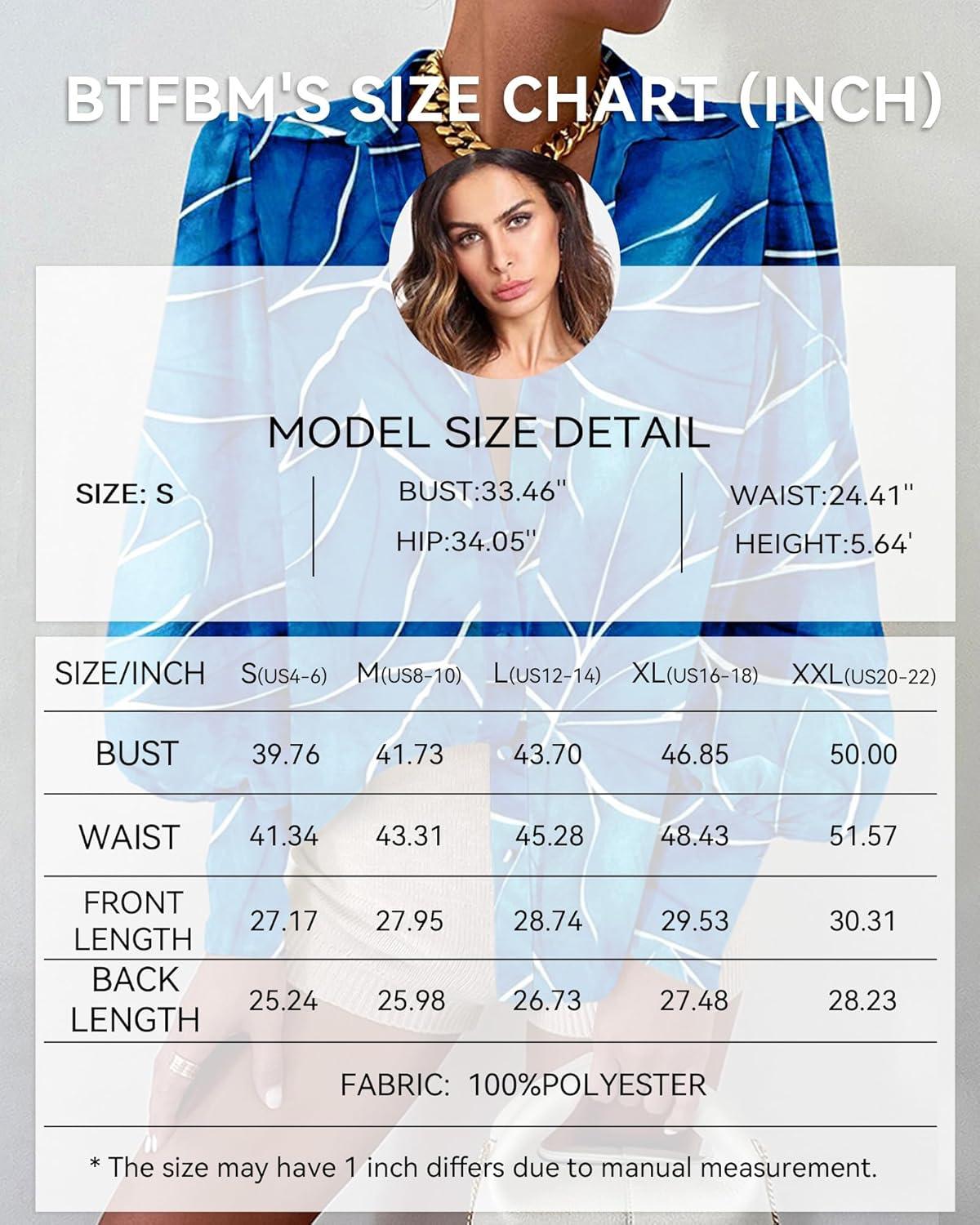 imageBTFBM Women Fashion Button Down Shirts V Neck Printed Solid Boho Long Sleeve Blouses Dressy Casual Summer Fall TopsMulti Blue