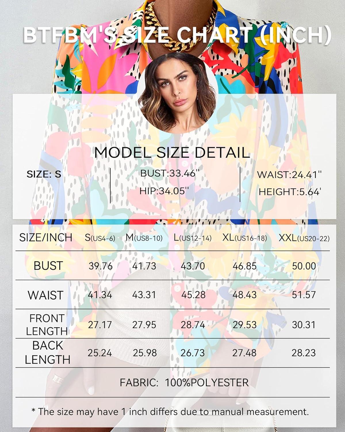 imageBTFBM Women Fashion Button Down Shirts V Neck Printed Solid Boho Long Sleeve Blouses Dressy Casual Summer Fall TopsMulti Orange