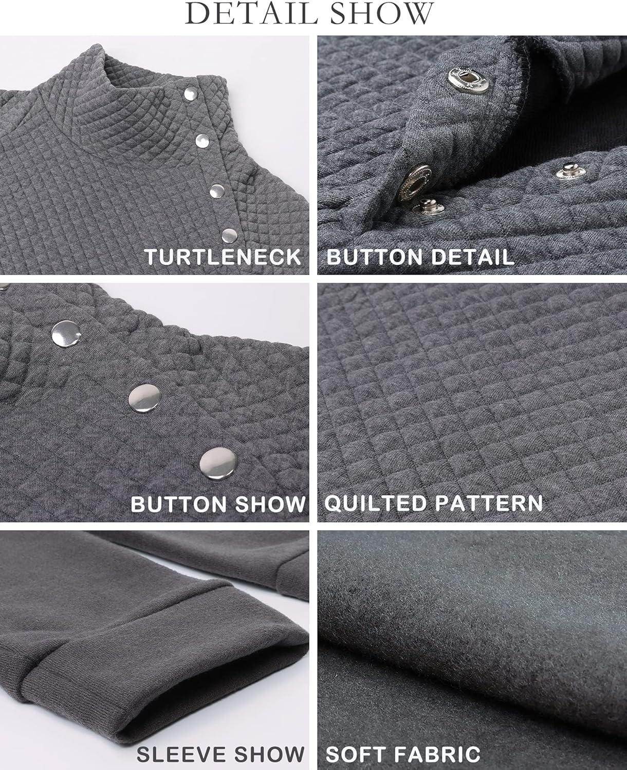 imageBTFBM Women Fashion Quilted Pattern Lightweight Zipper Long Sleeve Plain Casual Ladies Sweatshirts Pullovers Shirts TopsOblique Dark Grey