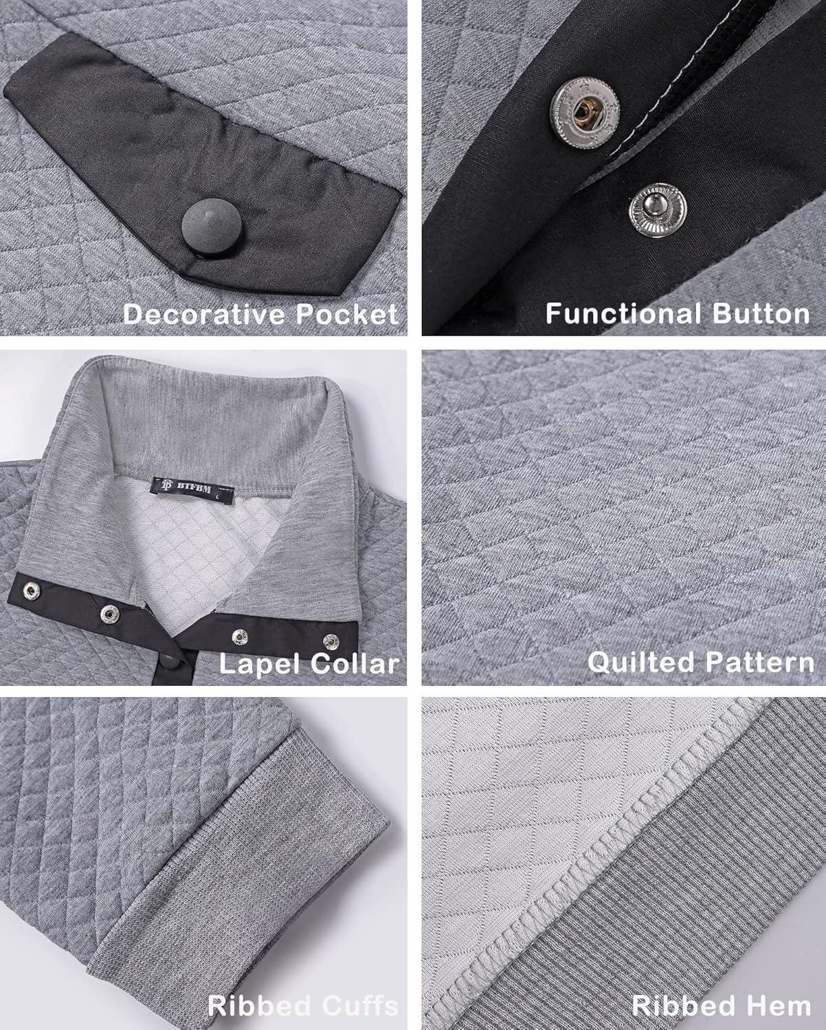 imageBTFBM Women Fashion Quilted Pattern Lightweight Zipper Long Sleeve Plain Casual Ladies Sweatshirts Pullovers Shirts TopsPure Grey