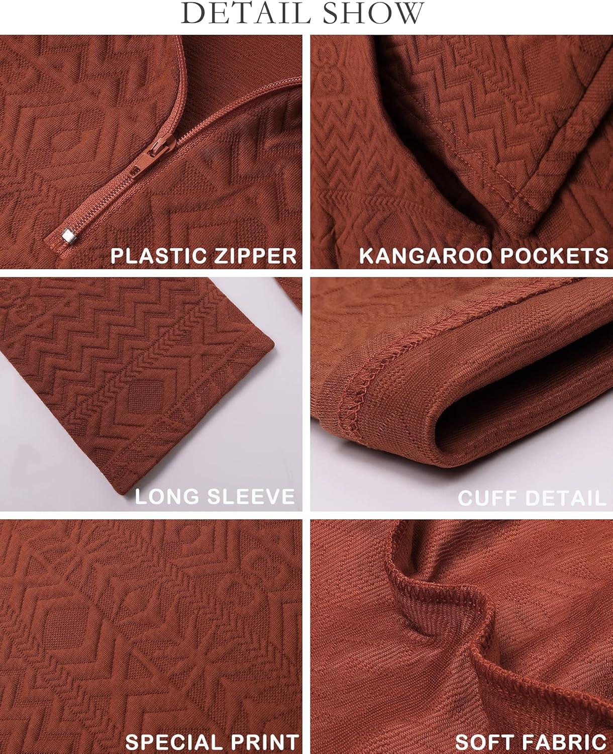 imageBTFBM Women Fashion Quilted Pattern Lightweight Zipper Long Sleeve Plain Casual Ladies Sweatshirts Pullovers Shirts TopsWhite and Brick Red
