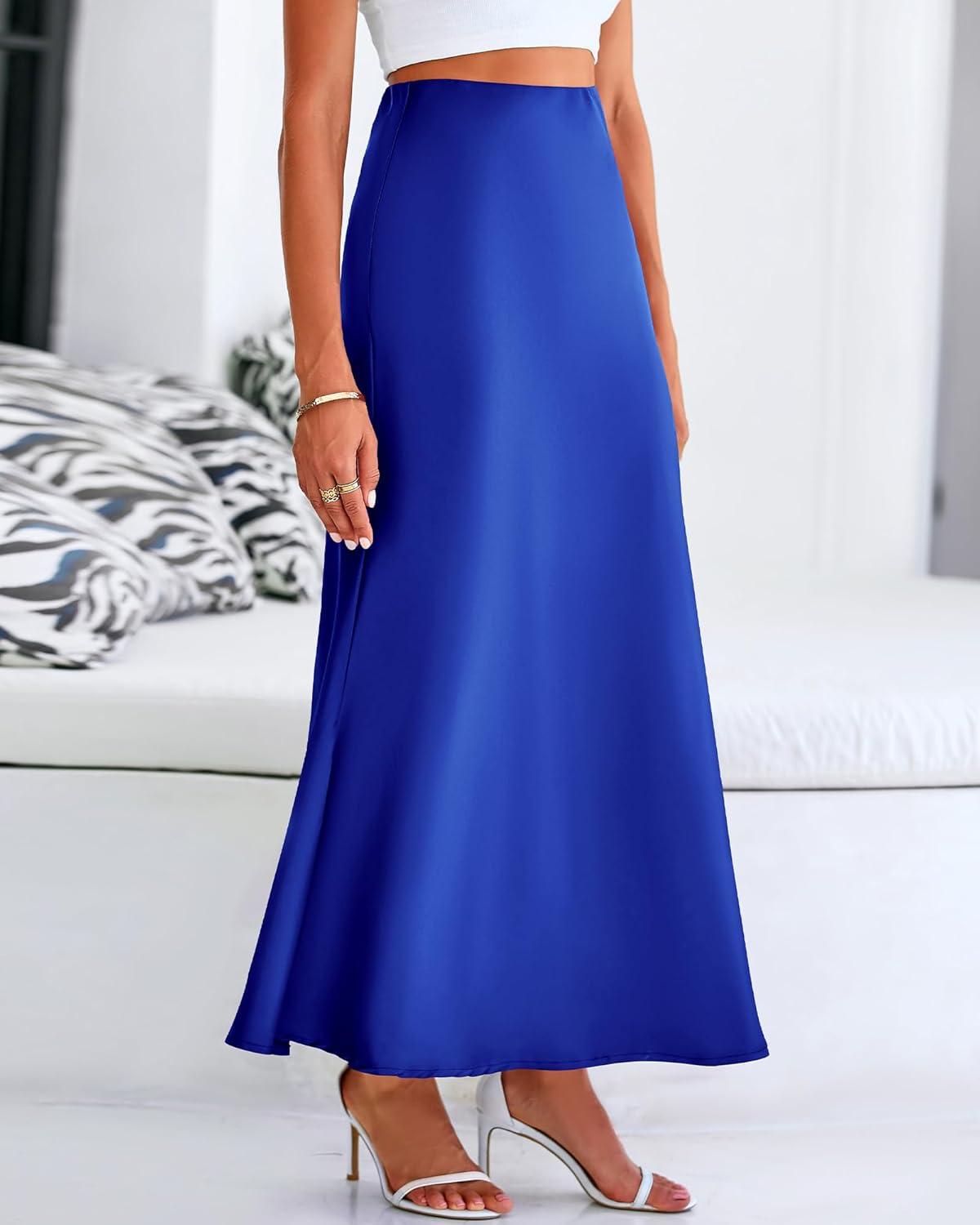 imageBTFBM Womens Spring Skirts 2026 Business Casual Clothes High Waisted Cocktail Party Wedding Guest Mermaid Maxi SkirtRoyal Blue