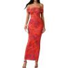 Floral Rust Red