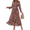 Big Floral Wine Red