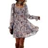 Print Flower Brown