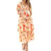 Floral Apricot Orange