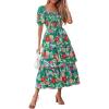Floral Green Orange