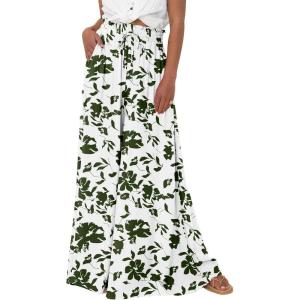 BTFBM Women Casual High Waist Wide Leg Pants 2026 Spring Summer Long Palazzo Pants Pocket Lounge Beach Vacation Clothes(Print Army Green)