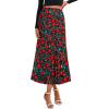 Floral Black Red