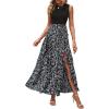 Floral Black Blue