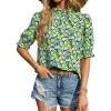 Floral Green Black