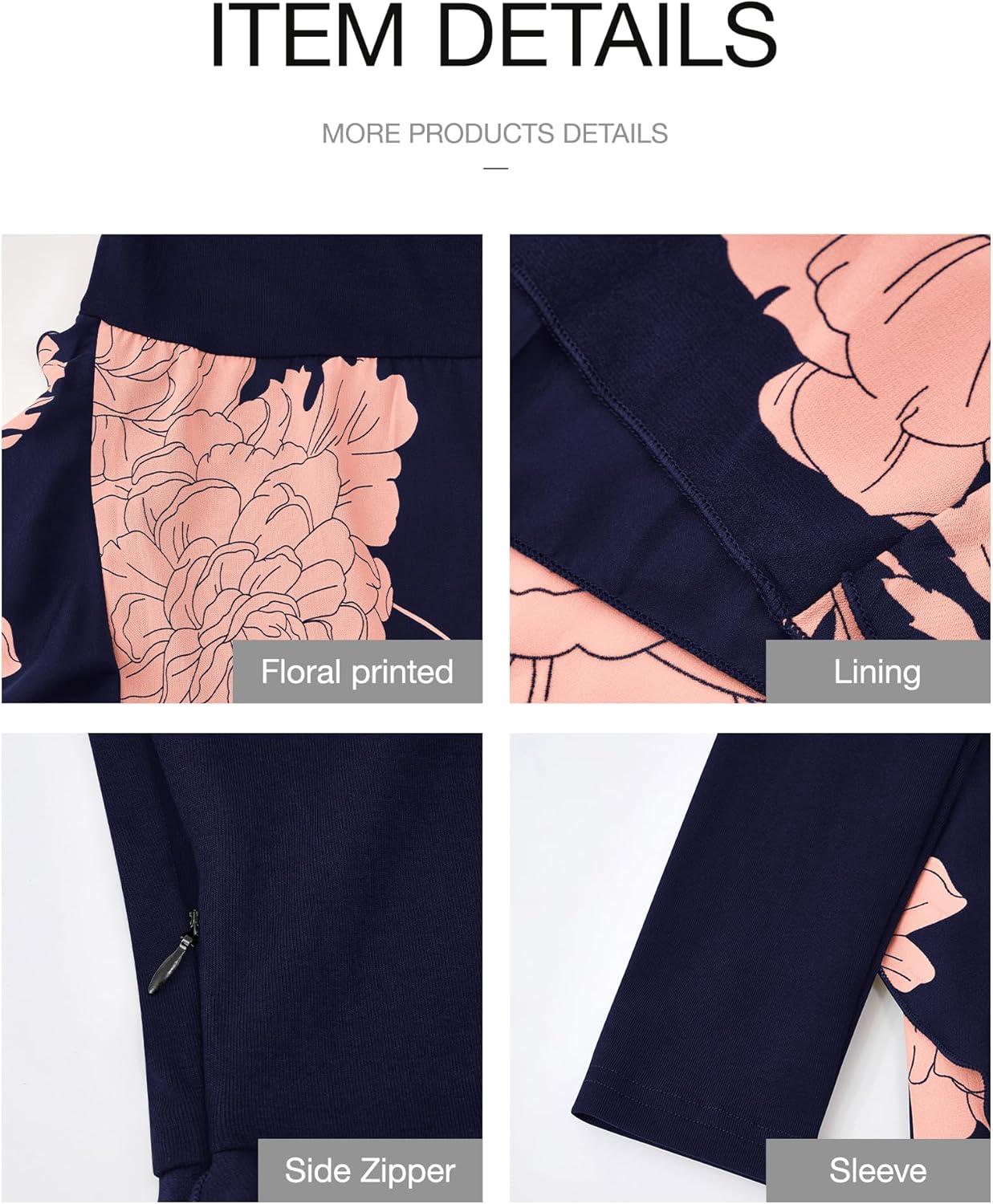 imageBTFBM Womens Floral Maxi Dress Fall 2025 Casual Crewneck Long Sleeve Ruffle Flowy Cocktail Wedding Guest DressesPink Floral Navy