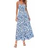 Floral White Blue