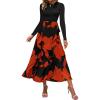 Big Floral Brick Red