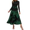 Big Floral Dark Green