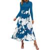 White Floral Lake Blue