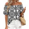 Floral White Black