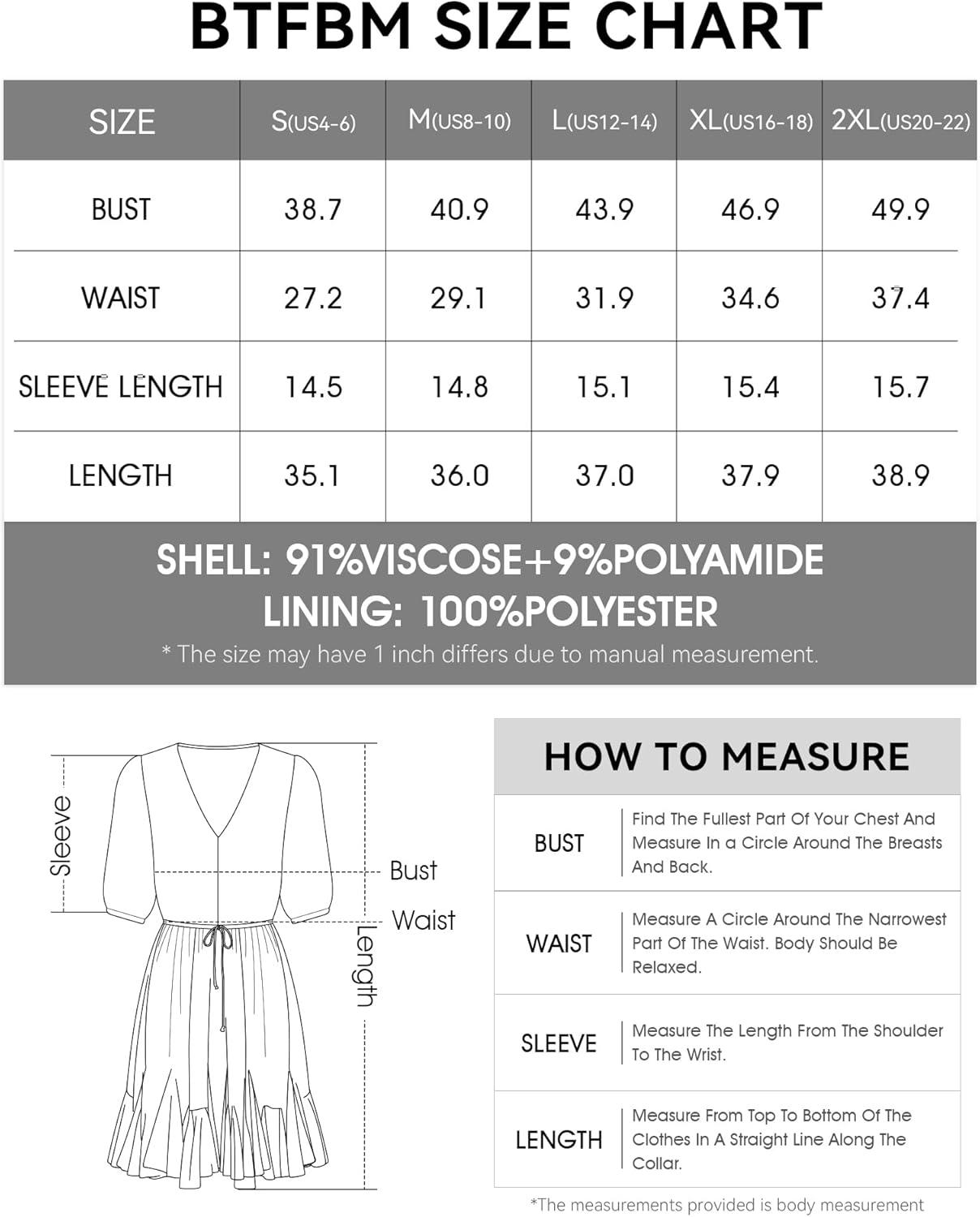 imageBTFBM Women Summer Spring Floral Boho Dress 2026 V Neck Short Sleeve Ruffle Beach Vacation Clothes Wedding Guest DressesFloral Burgundy White