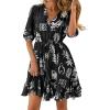 Floral Black White