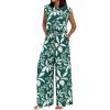 Floral Dark Green