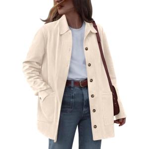 BTFBM Faux Suede Jacket Women Fall Fashion 2026 Leather Jackets Long Sleeve Button Down Winter Coats Shackets Outerwear(Beige)