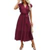 Swiss Dot Wine Red