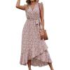 Floral Print Wine Red White