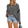 Striped Black White