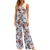 Floral Brown White Blue
