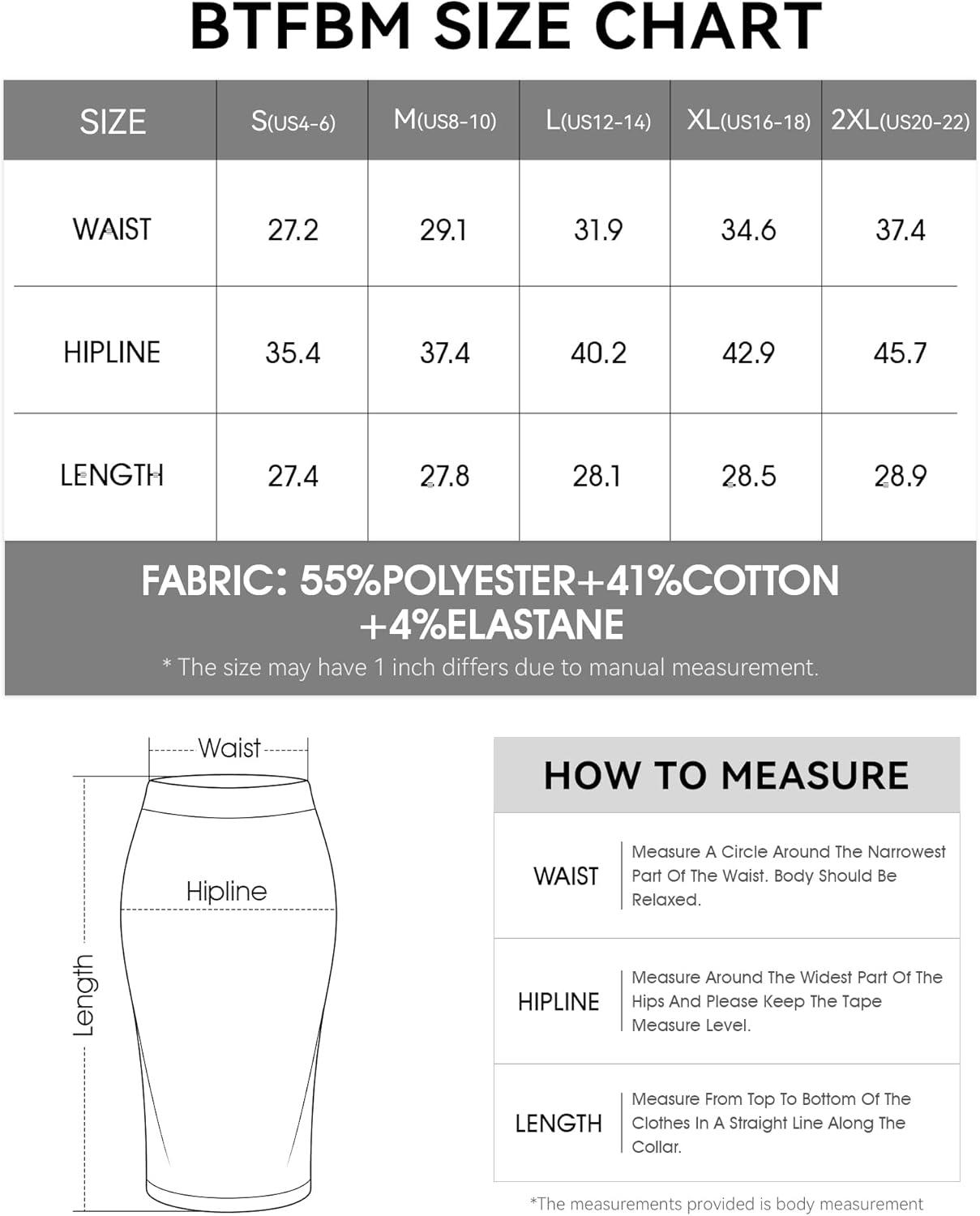 imageBTFBM Womens Pencil Skirt 2026 Spring Below Knee Bodycon Stretch High Waist Midi Skirts for Business Casual Office WorkDark Green
