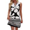Floral White Black