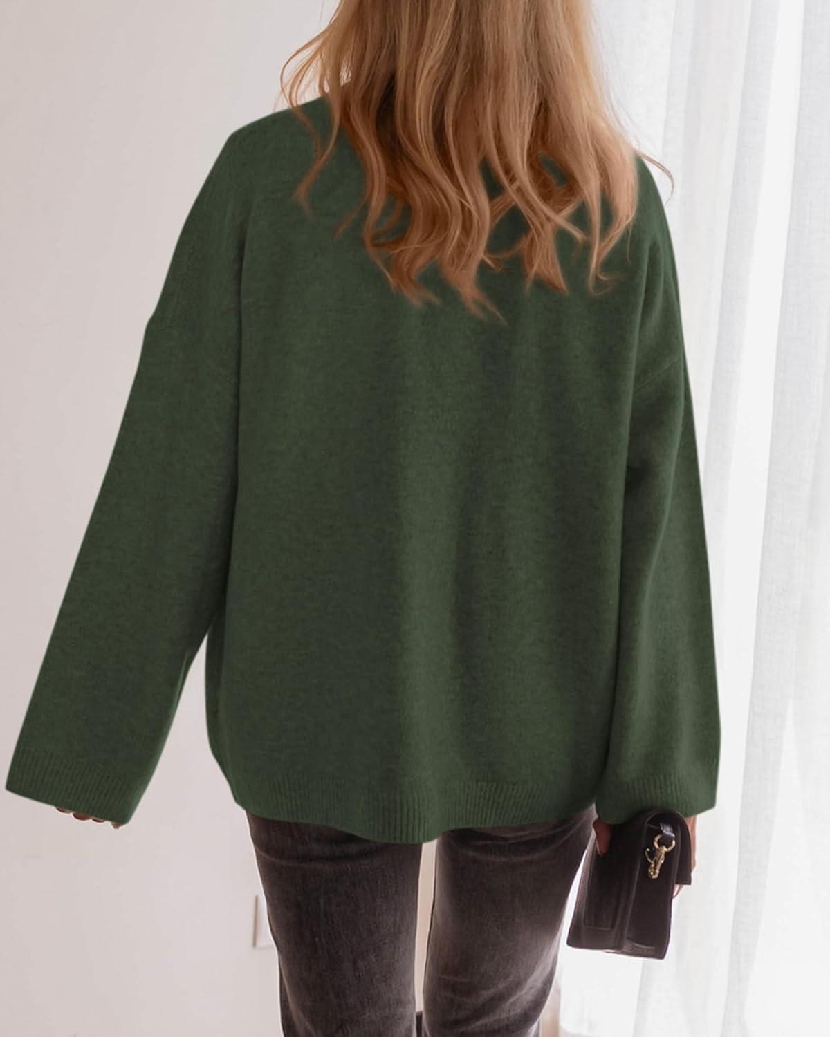 imageBTFBM Oversized Cardigan Sweaters for Women Trendy Fall Fashion 2025 Button Down Long Sleeve Chunky Knit CardigansArmy Green