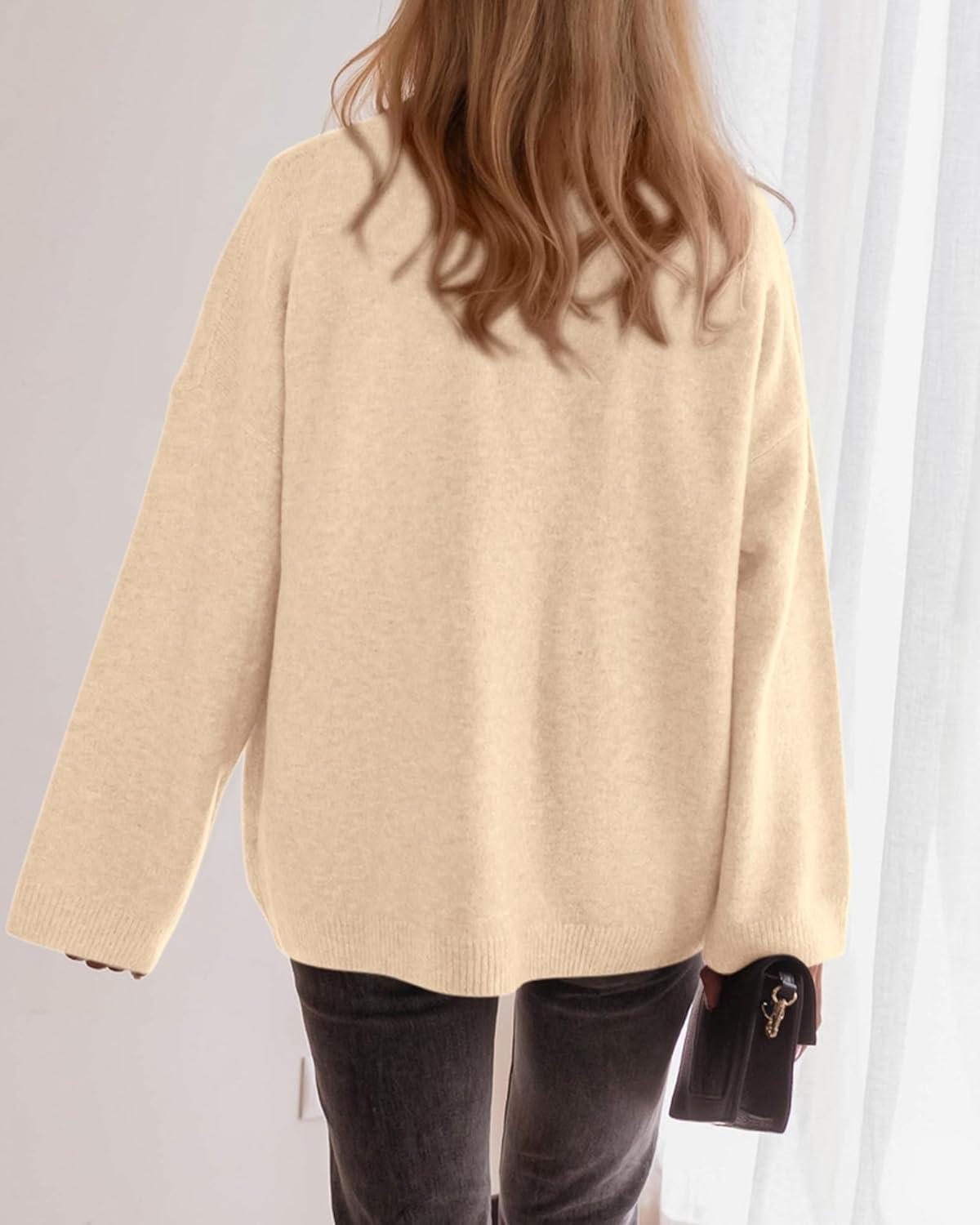 imageBTFBM Oversized Cardigan Sweaters for Women Trendy Fall Fashion 2025 Button Down Long Sleeve Chunky Knit CardigansBeige