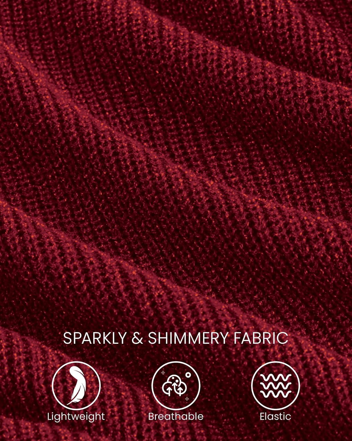 imageBTFBM Sweater Vest Women 2026 Spring Summer Sleeveless V Neck Sparkle Knit Basic Loose Fit Tank Tops Vacation OutfitsBurgundy