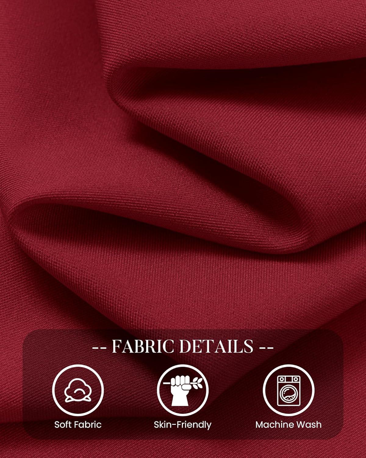 imageBTFBM Two Piece Set for Women Spring Fashion 2026 Business Casual Long Sleeve Blazer Jackets Wide Leg Pant Suits PocketsRed