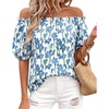 Floral Apricot Blue Green