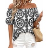 Floral White Black