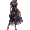Floral Black Pink