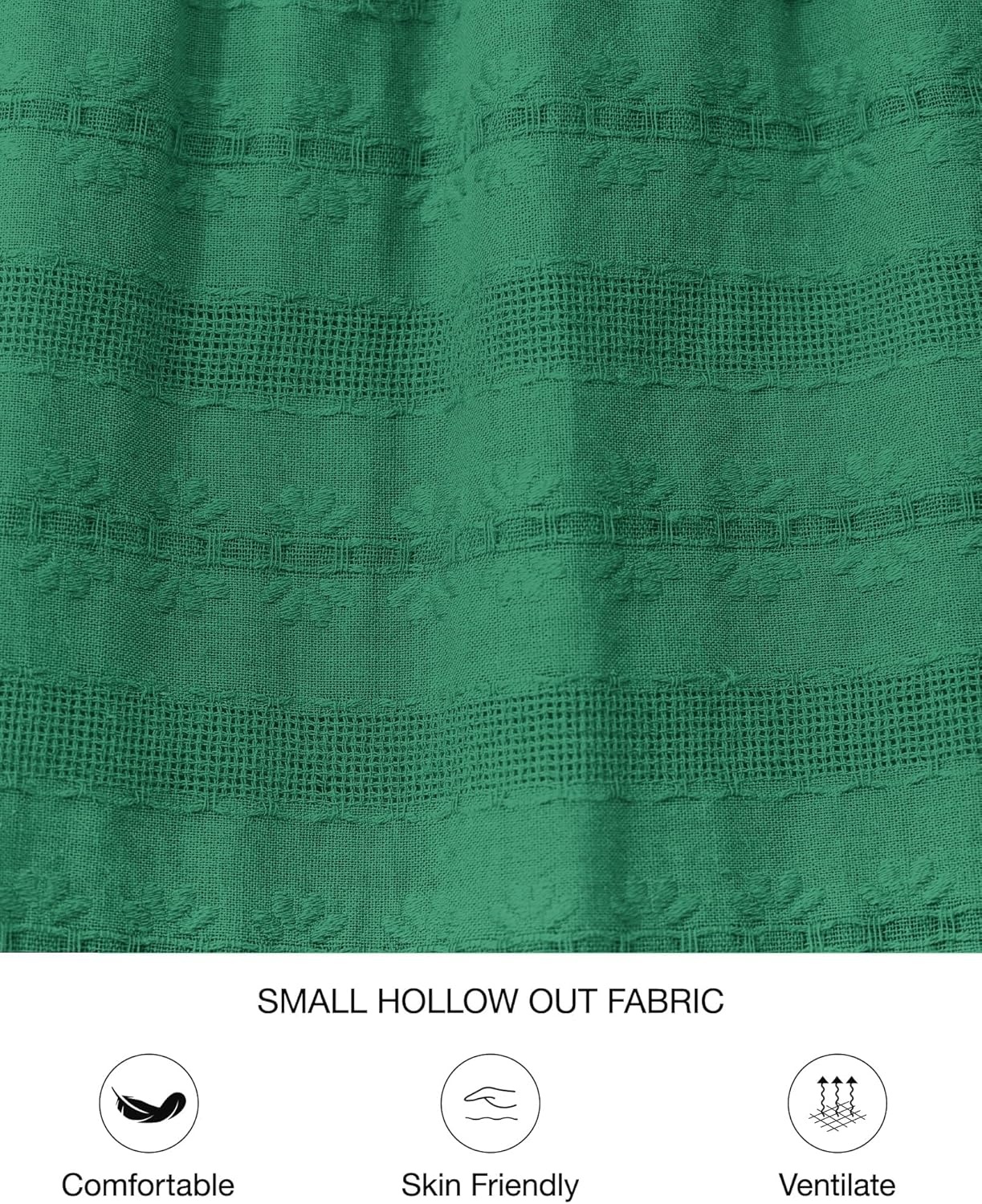 image:imageBTFBM Womens Summer 2026 Casual Midi Maxi Dresses Lightweight Short Sleeve V Neck Elastic Waist Boho Beach Dress PocketsDark Green