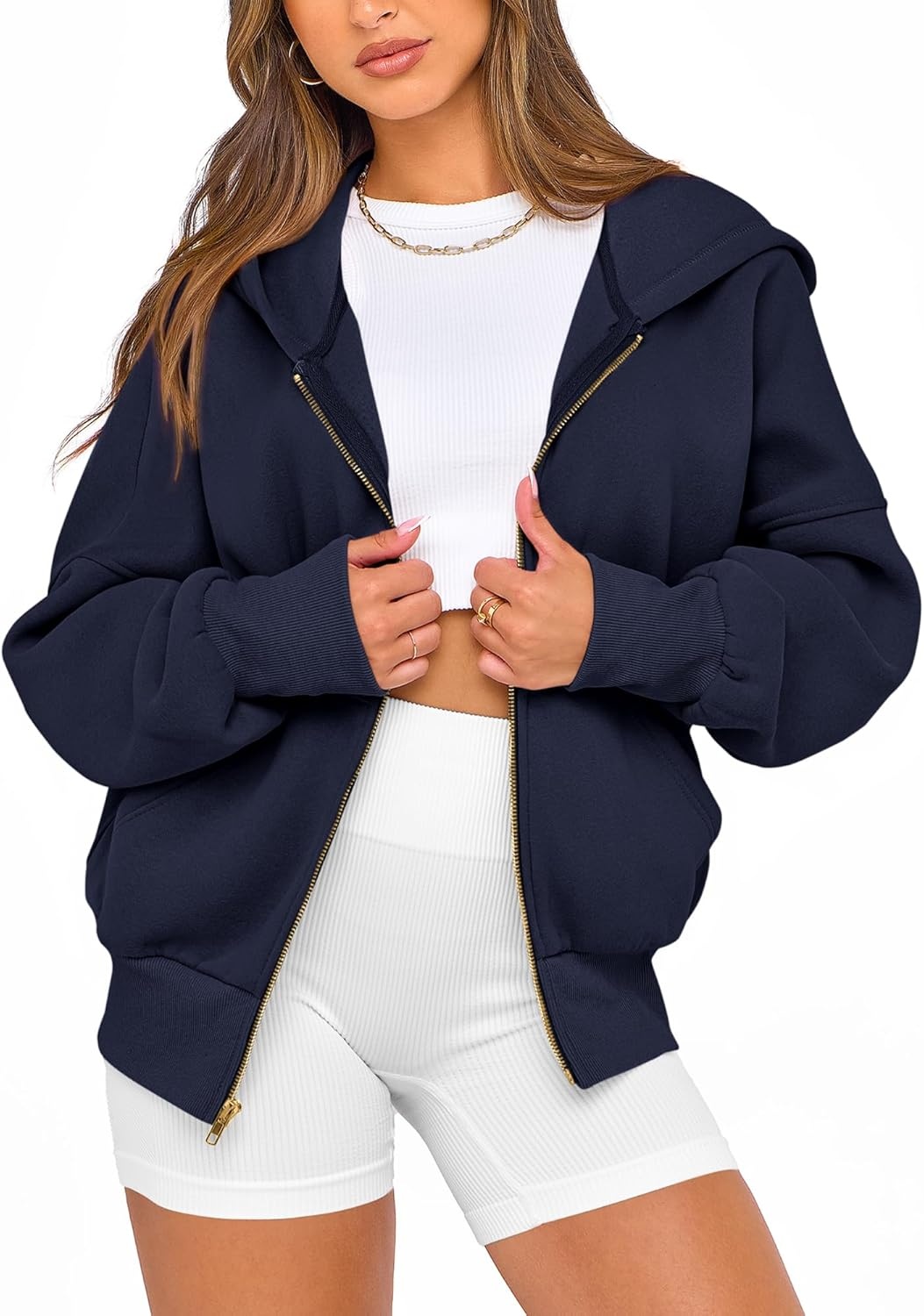 image:imageBTFBM Hoodies For Women Sweatshirt Fall Fashion Clothing 2026 Long Sleeve Fleece Jacket Winter Outfits Y2k Zip Up HoodieNavy