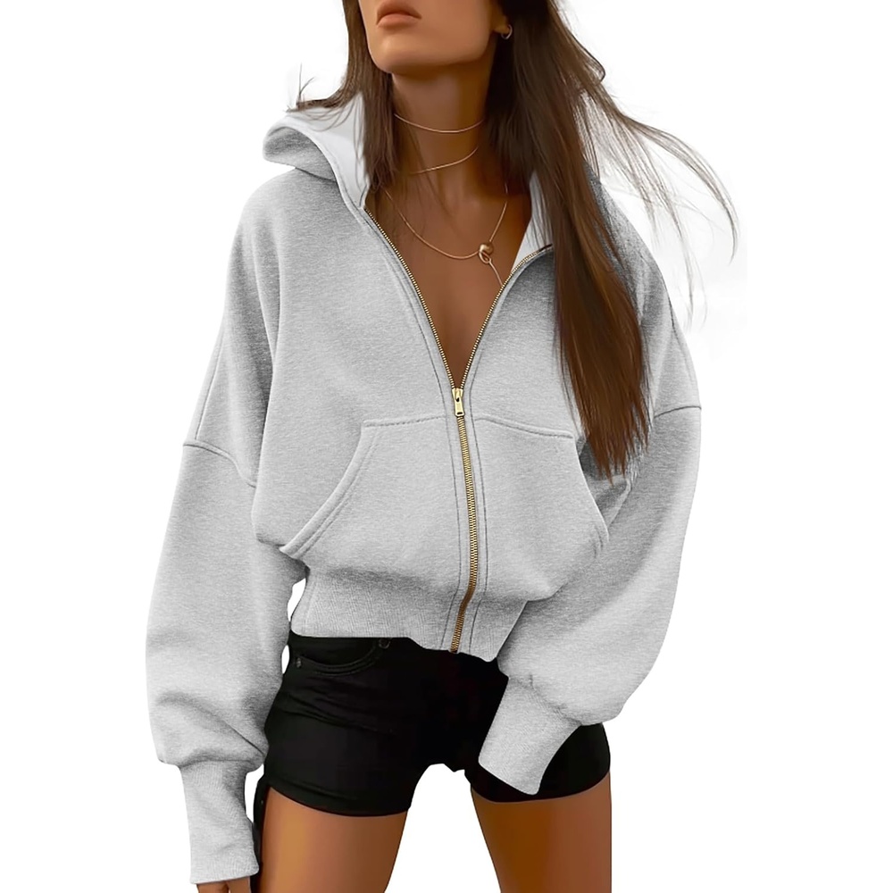 image:imageBTFBM Hoodies For Women Sweatshirt Fall Fashion Clothing 2026 Long Sleeve Fleece Jacket Winter Outfits Y2k Zip Up HoodieGrey