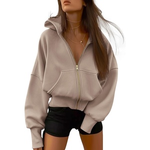 BTFBM Hoodies For Women Sweatshirt Fall Fashion Clothing 2026 Long Sleeve Fleece Jacket Winter Outfits Y2k Zip Up Hoodie(Grey Khaki)